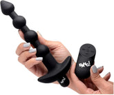 XR Brands Bang Remote Control Vibrating Anal Beads Black Anal Beads and Balls